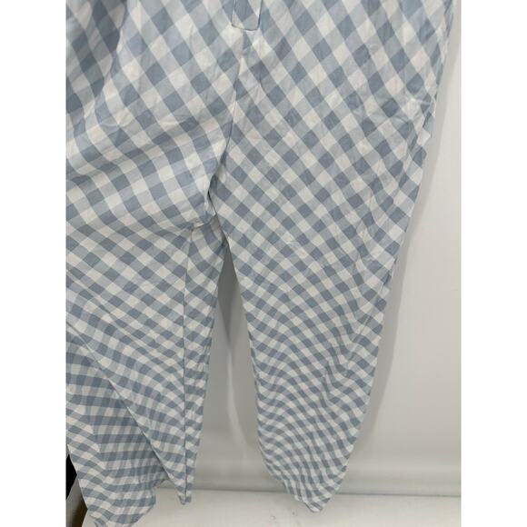 Urban Outfitters Blue White Gingham Print Sleeveless Romper Jumpsuit Viscose  XS - Picture 3 of 8